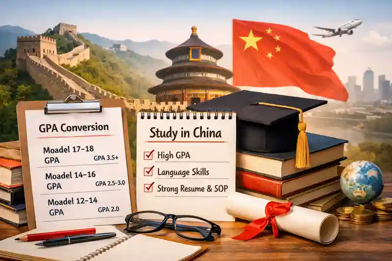 معدل برای تحصیل در چین باید چند باشه